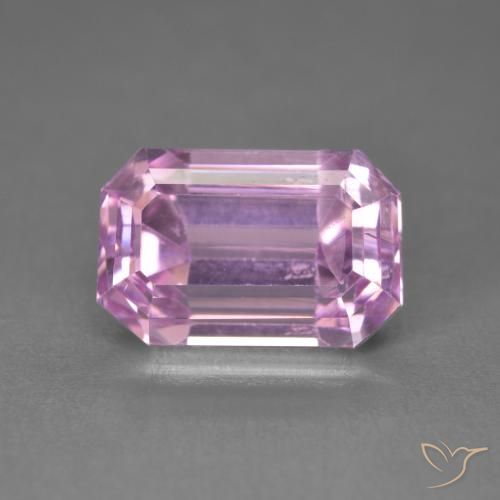 6.48ct Natürlicher Sehr helles Royal Purple Pink Kunzit, Smaragdschliff, VS