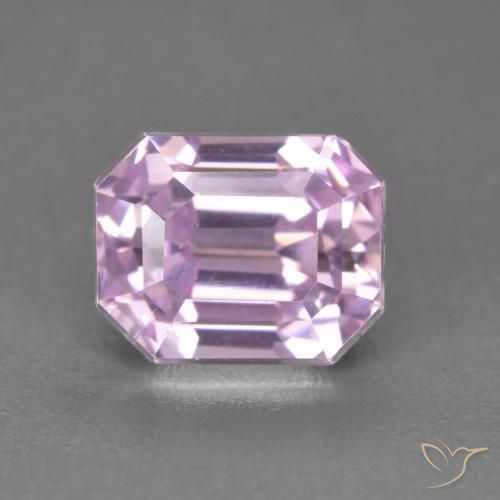3.41ct Natürlicher Königslila Rosa Kunzit, Smaragdschliff, VVS