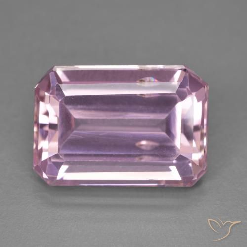 9.85ct Natürlicher Mittelrosa Kunzit, Smaragdschliff, VS