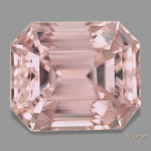 38.18ct Rosafarbener Kunzit, Smaragdschliff, VVS-VS