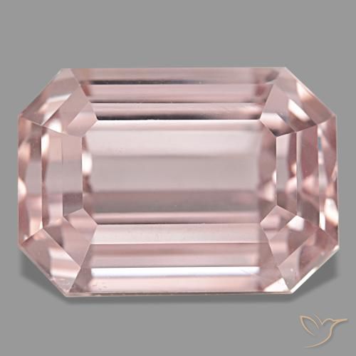 60.39ct Rosafarbener Kunzit, Smaragdschliff, VVS-VS