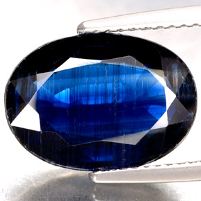6,50 ctw natürlicher blauer Disthen, Oval Schliff, VS