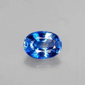 1,17 ctw natürlicher blauer Disthen, Oval Schliff, VVS-VS