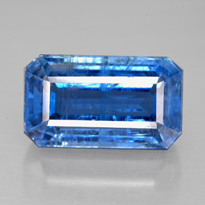 8,71 ctw natürlicher blauer Disthen, Smaragdschliff, SI