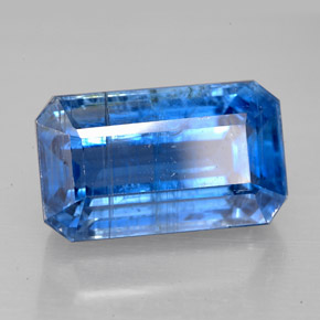 8,71 ctw natürlicher blauer Disthen, Smaragdschliff, SI