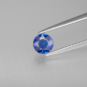 0,70 ctw natürlicher blauer Disthen, Rundschliff, VS