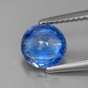 1,58 ctw natürlicher blauer Disthen, Rundschliff, SI