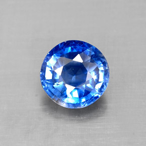 0,89 ctw natürlicher blauer Disthen, Rundschliff, VS