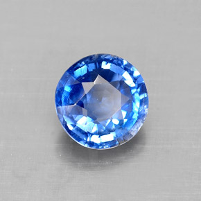0,89 ctw natürlicher blauer Disthen, Rundschliff, VS