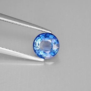 1,08 ctw natürlicher blauer Disthen, Rundschliff, VS-SI