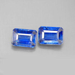  ct natürliche blauer Disthen-Edelsteine, Smaragdschliff, VS-SI