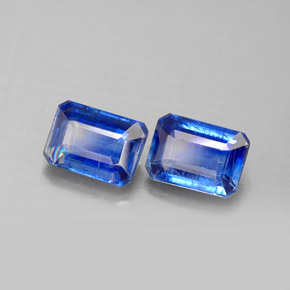  ct natürliche blauer Disthen-Edelsteine, Smaragdschliff, VS-SI