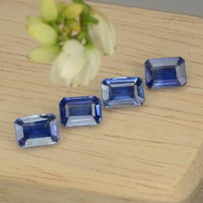 5,13 ct natürliche blauer Disthen-Edelsteine, Smaragdschliff, VS-SI