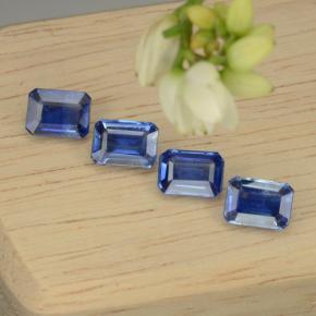 5,13 ct natürliche blauer Disthen-Edelsteine, Smaragdschliff, VS-SI