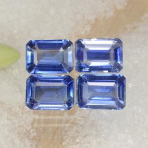 5,45 ct natürliche blauer Disthen-Edelsteine, Smaragdschliff, VS-SI