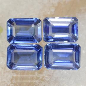 5,45 ct natürliche blauer Disthen-Edelsteine, Smaragdschliff, VS-SI
