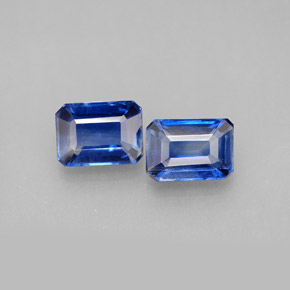  ct natürliche blauer Disthen-Edelsteine, Smaragdschliff, VS-SI