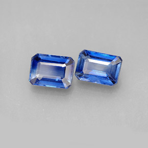  ct natürliche blauer Disthen-Edelsteine, Smaragdschliff, VS-SI