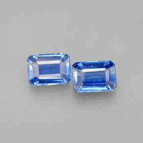  ct natürliche blauer Disthen-Edelsteine, Smaragdschliff, VS-SI