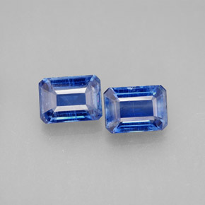  ct natürliche blauer Disthen-Edelsteine, Smaragdschliff, VS-SI
