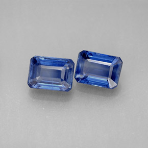  ct natürliche blauer Disthen-Edelsteine, Smaragdschliff, VS-SI