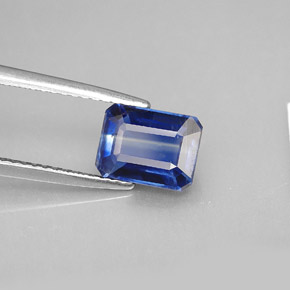 2,07 ctw natürlicher blauer Disthen, Smaragdschliff, VS-SI