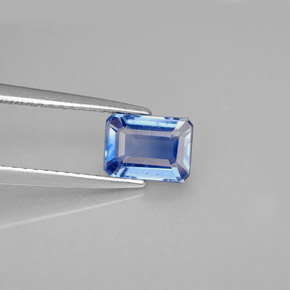 1,47 ctw natürlicher blauer Disthen, Smaragdschliff, VS-SI