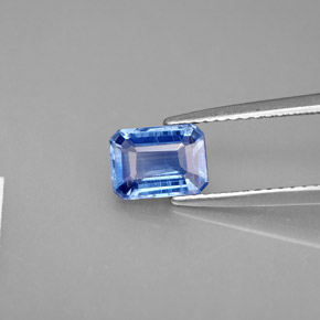 1,28 ctw natürlicher blauer Disthen, Smaragdschliff, VS-SI