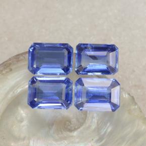 4.89 ct natürliche Blau Kyanit-Edelsteine, Smaragdschliff, VS-SI