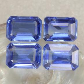 4.89 ct natürliche Blau Kyanit-Edelsteine, Smaragdschliff, VS-SI