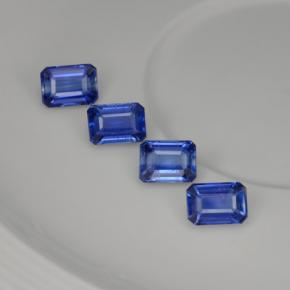 5,62 ct natürliche blauer Disthen-Edelsteine, Smaragdschliff, VS-SI
