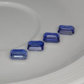 5,62 ct natürliche blauer Disthen-Edelsteine, Smaragdschliff, VS-SI