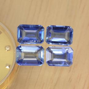 4,90 ct natürliche blauer Disthen-Edelsteine, Smaragdschliff, VS-SI