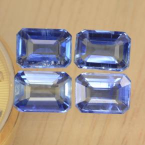 4,90 ct natürliche blauer Disthen-Edelsteine, Smaragdschliff, VS-SI
