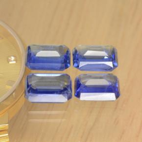 4,90 ct natürliche blauer Disthen-Edelsteine, Smaragdschliff, VS-SI