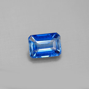 1,09 ctw natürlicher blauer Disthen, Smaragdschliff, VS-SI