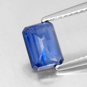 1,29 ctw natürlicher Blau Disthen, Smaragdschliff, VS