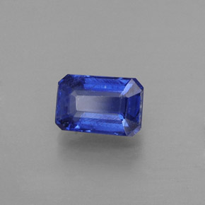 0,82 ctw natürlicher blauer Disthen, Smaragdschliff, VS-SI