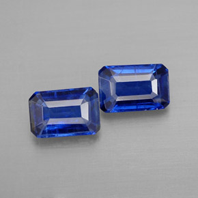  ct natürliche blauer Disthen-Edelsteine, Smaragdschliff, VS-SI