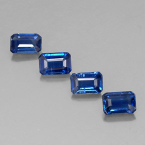  ct natürliche blauer Disthen-Edelsteine, Smaragdschliff, VS-SI