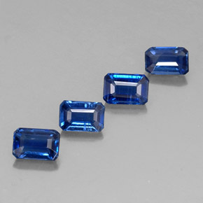  ct natürliche blauer Disthen-Edelsteine, Smaragdschliff, VS-SI
