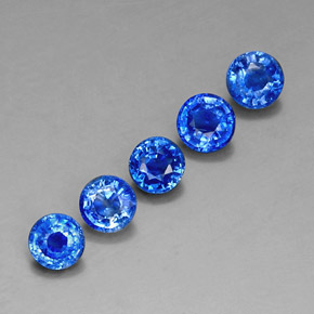 ct natürliche blauer Disthen-Edelsteine, Rundschliff, VS