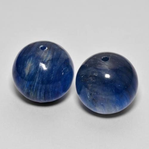 30.19 ct natürliche tiefblau Kyanit-Edelsteine, Kugel / Ball, Lichtundurchlässig