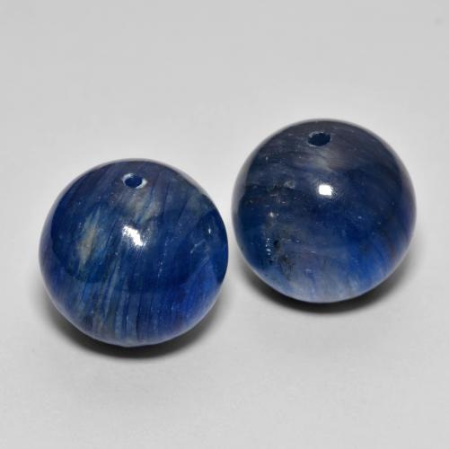 30.19 ct natürliche tiefblau Kyanit-Edelsteine, Kugel / Ball, Lichtundurchlässig