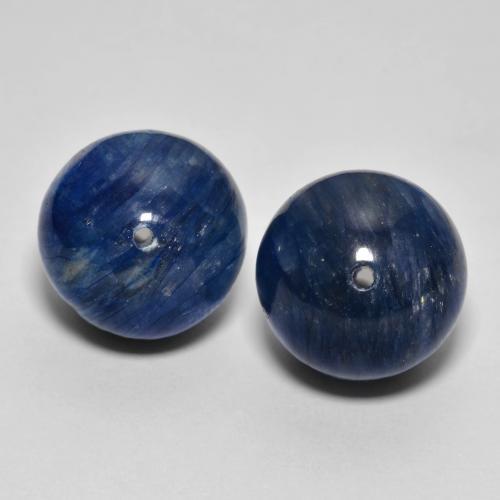 30.19 ct natürliche tiefblau Kyanit-Edelsteine, Kugel / Ball, Lichtundurchlässig