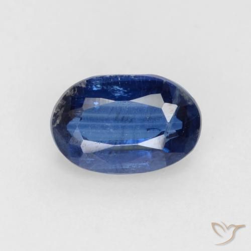 0.64ct Natürlicher tiefblau Kyanit, Oval, SI