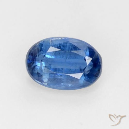 0.80ct Natürlicher Helles Marineblau Kyanit, Oval, SI