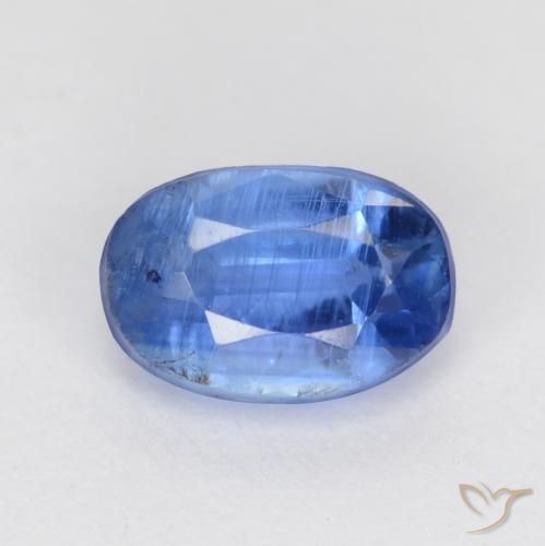 0.84ct Natürlicher Helles Marineblau Kyanit, Oval, SI