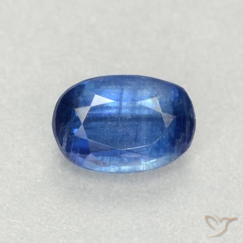 0.76ct Natürlicher dunkelblau Kyanit, Oval, SI-I1