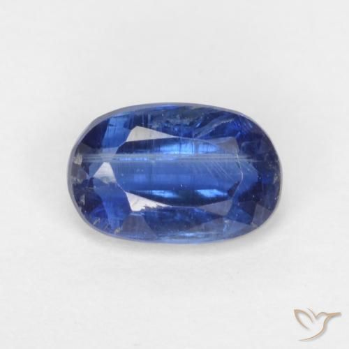 0.68ct Natürlicher tiefblau Kyanit, Oval, SI-I1